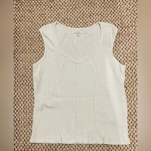 Maurices Cream Ribbed Tank Top